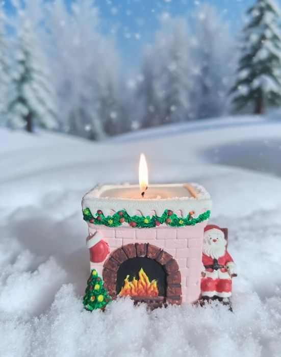 Арома свечи в новогоднем оформлении