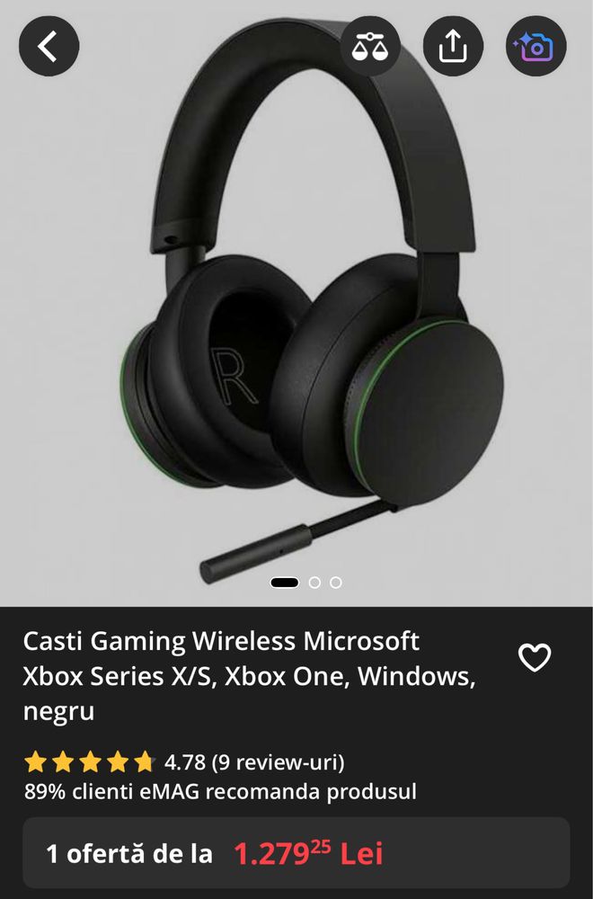 Casti Xbox Gaming Wireless Microsoft Xbox Series XS, X box One