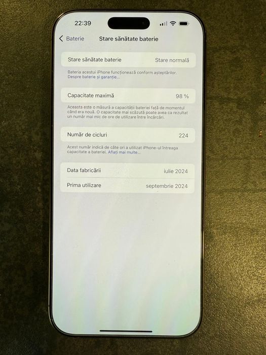 iPhone 16 Pro Max,256GB,Impecabil,garantie 12 luni