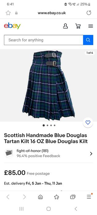 Kilt Scotian marimea 42 nou