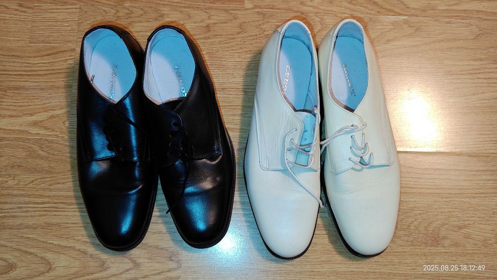 Pantofi bărbătești alb/negru noi