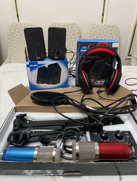 Мини студия с 2 микрофоном