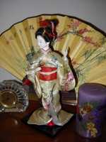 Papusa japoneza Ghisa in kimono traditional, piesa de colecie