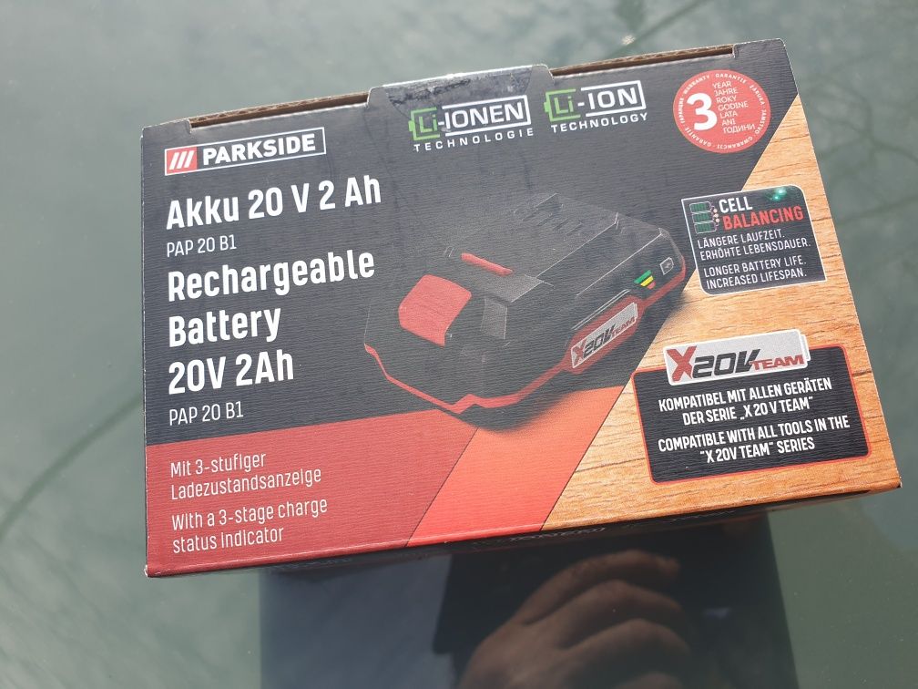 Acumulator Parkside 20 v 2Ah SIGILAT