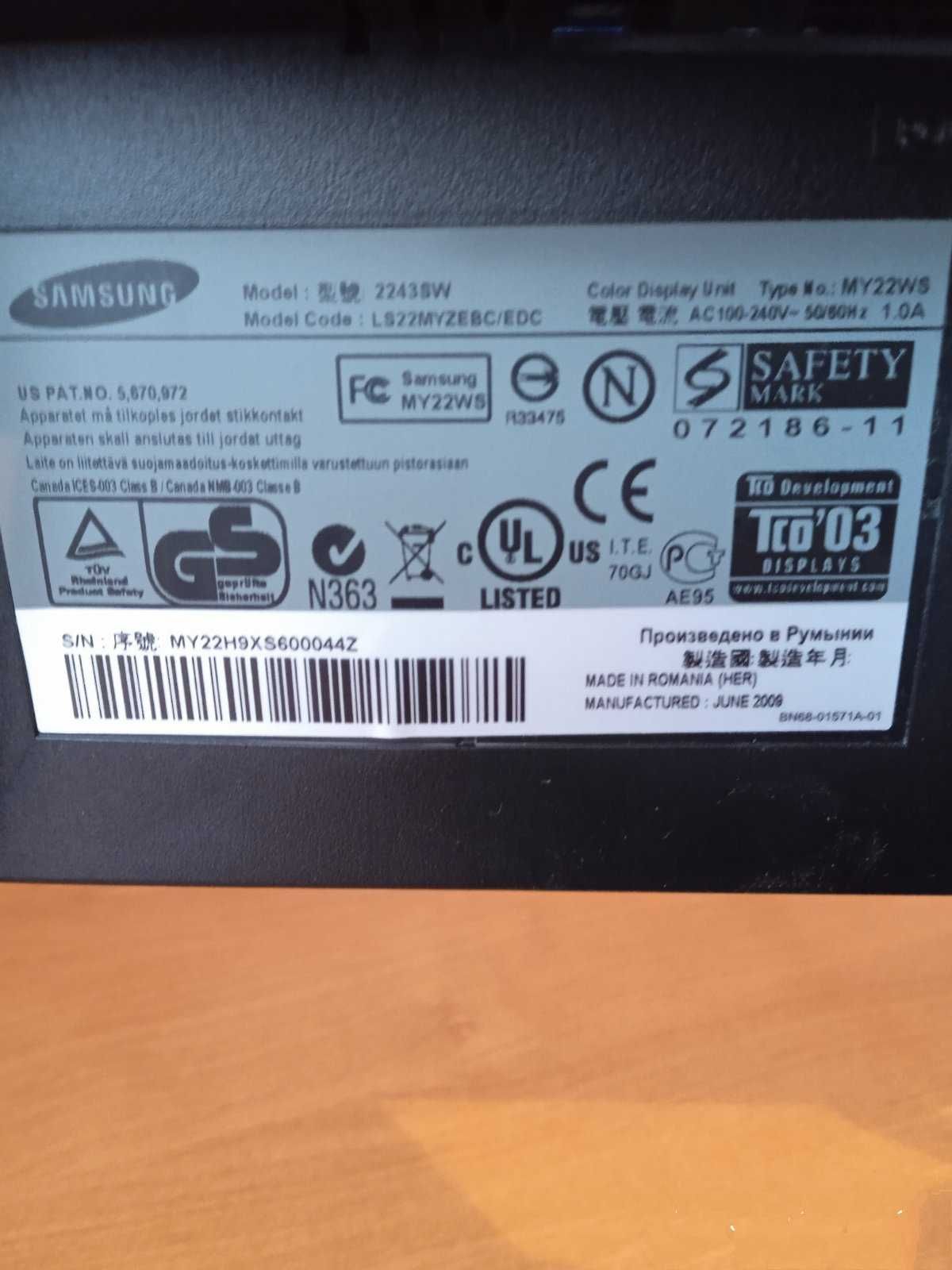 Монитор SAMSUNG SyncMaster 2243SW