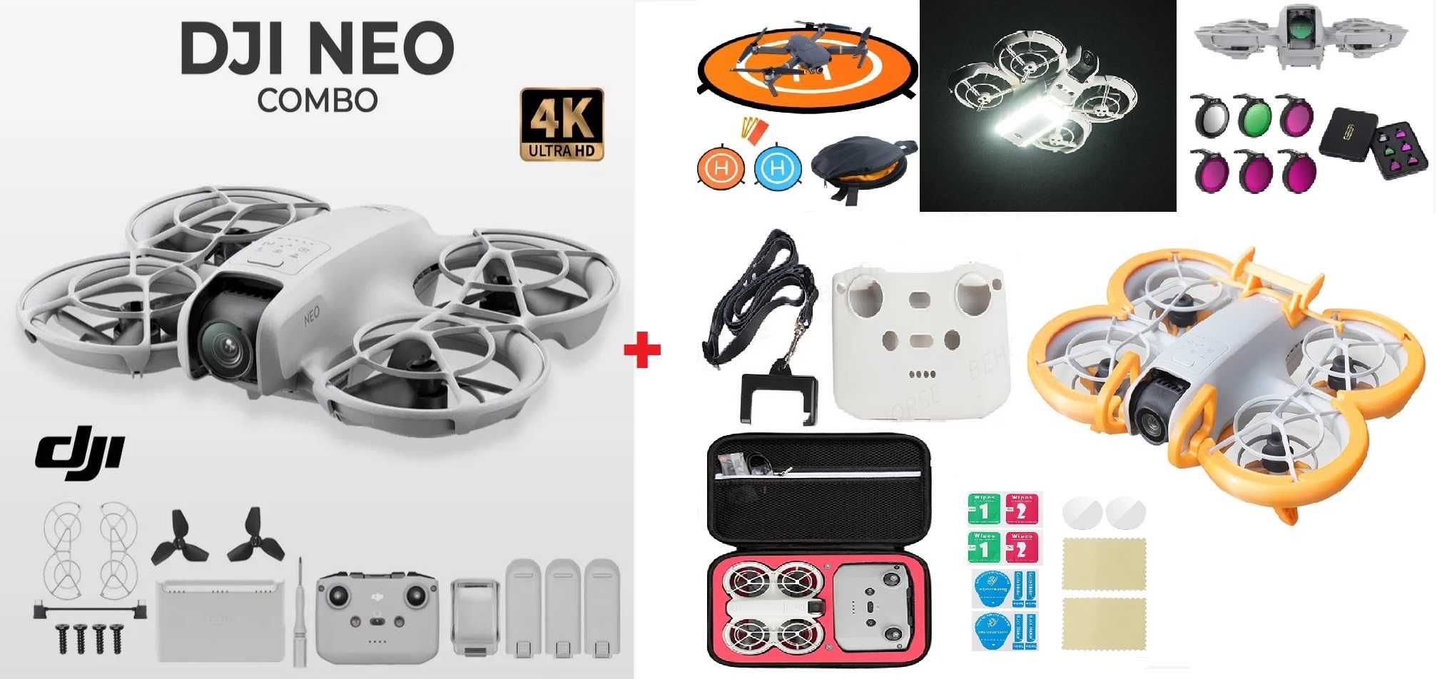 Квадрокоптер - Дрон DJI Neo Fly More Combo + Аксессуары