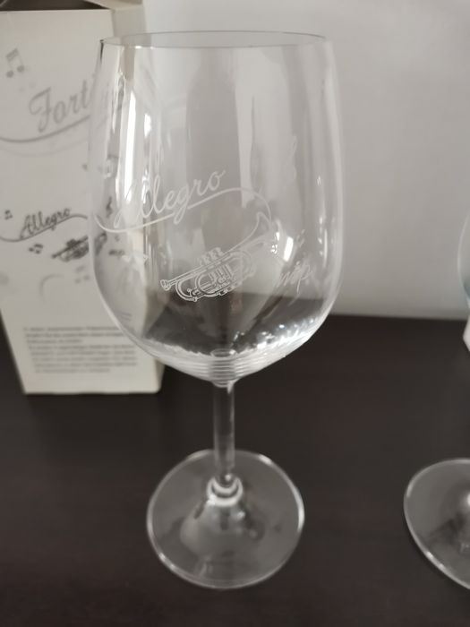 Set pereche pahare înalte cristal gravat Rastal Germania