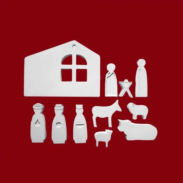 Decoratiuni ipsos de pictat pentru ateliere copii, model Craciun