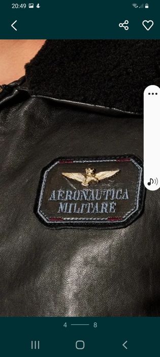 Geacă din piele naturala,  marca Aeronautica Militare, mărimea M