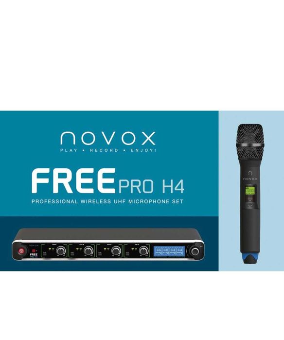Четири безжични микрофона Novox free pro H4