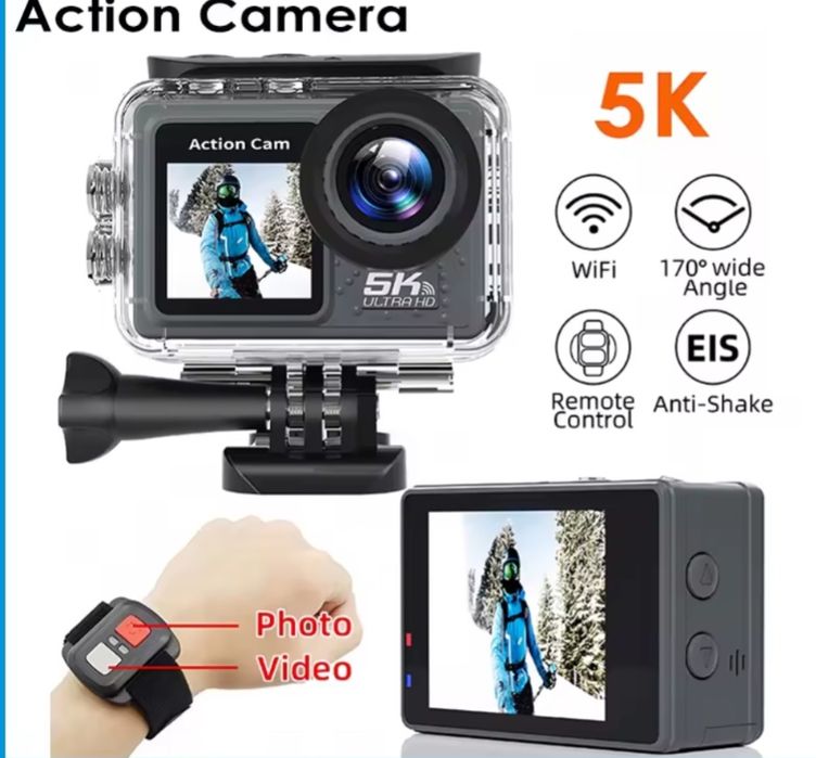 Action Camera 5k cu toate accesoriile posibile similar GoPro