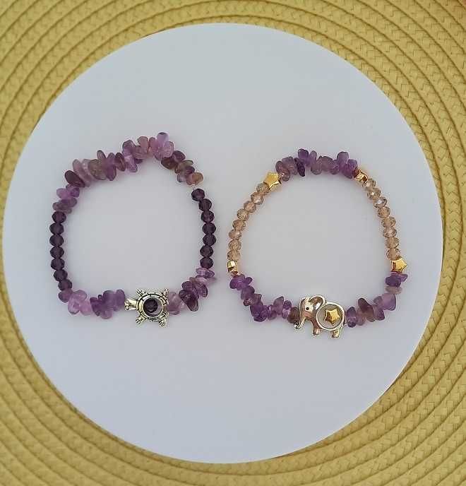 Set 2 bratari handmade din Ametist