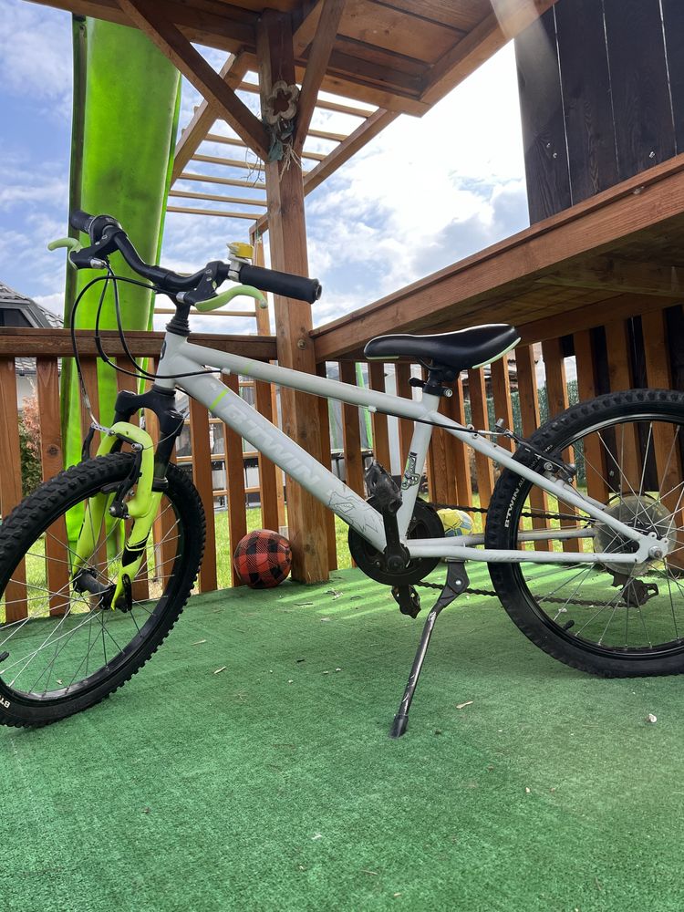 Bicicletă Btwin 20" (115 - 135 cm) copii 6-9 ani gri verde Decathlon