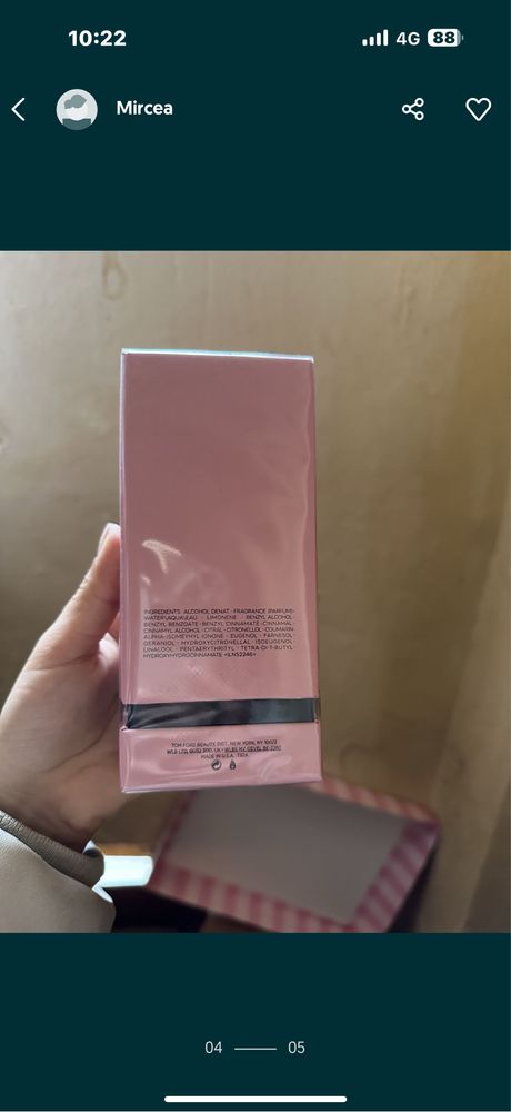 Vand parfum tom ford rose exposed