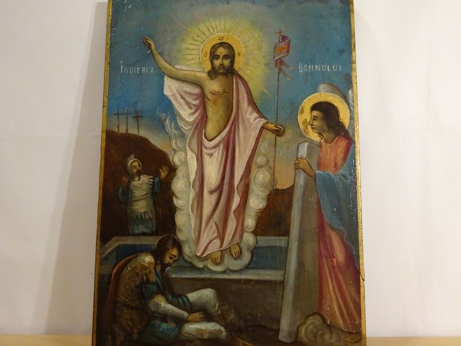 Icoana Veche pe Lemn,“Invierea Domnului”, datata 1854