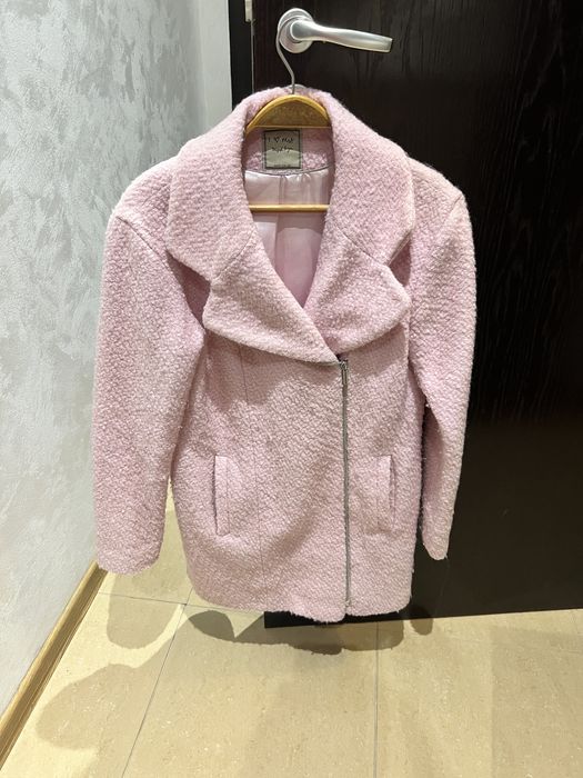 Next вълнено палто розово