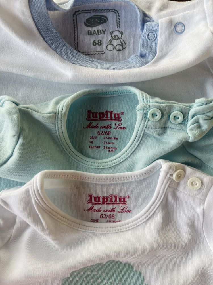 Set 3 bluzițe fetițe bebe, 2-6 luni, 62-68 cm