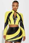 FASHION NOVA Ефектен Кожен Комплект