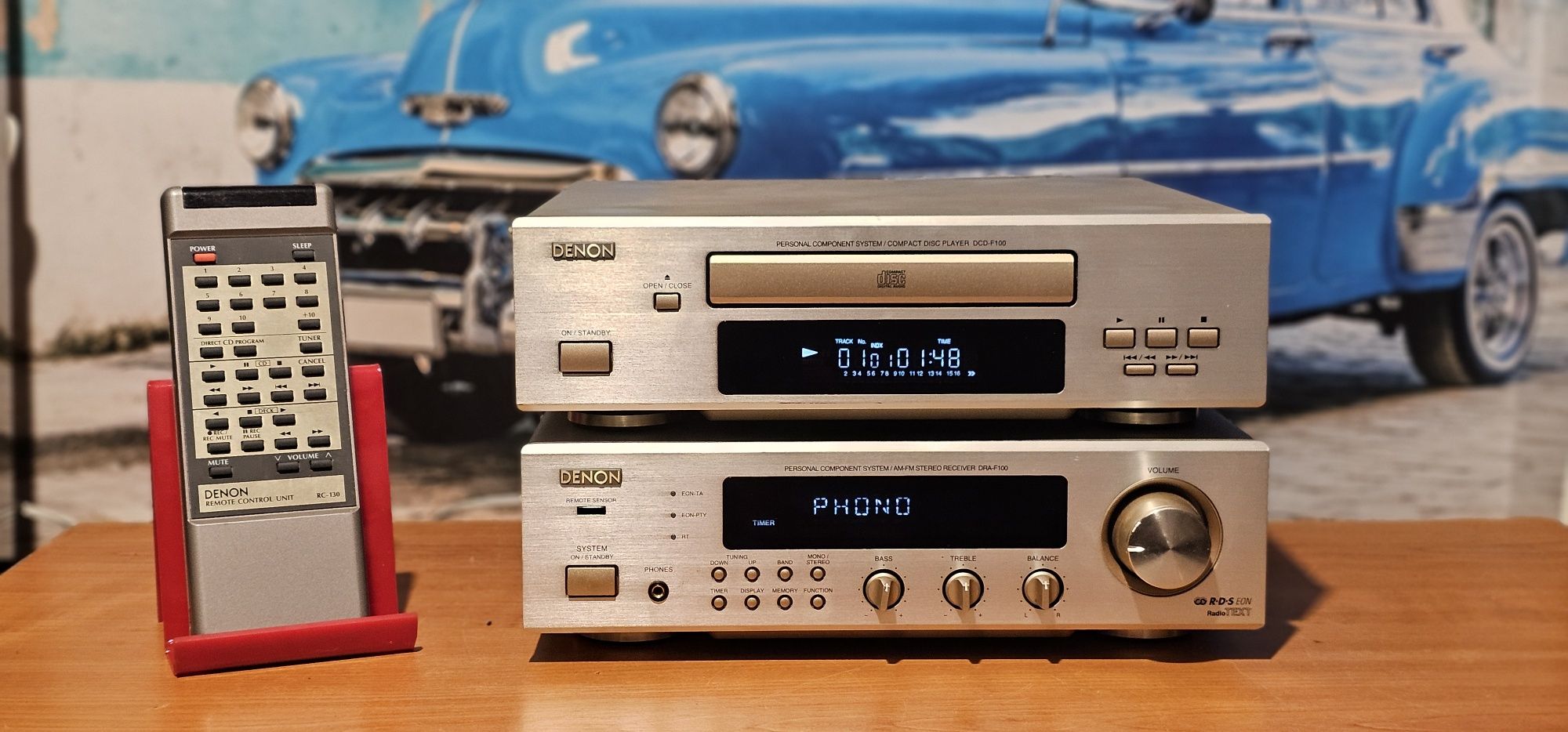 Amplificator statie amplituner cd mp 3 - Denon DRA F 100 și DCD F 100