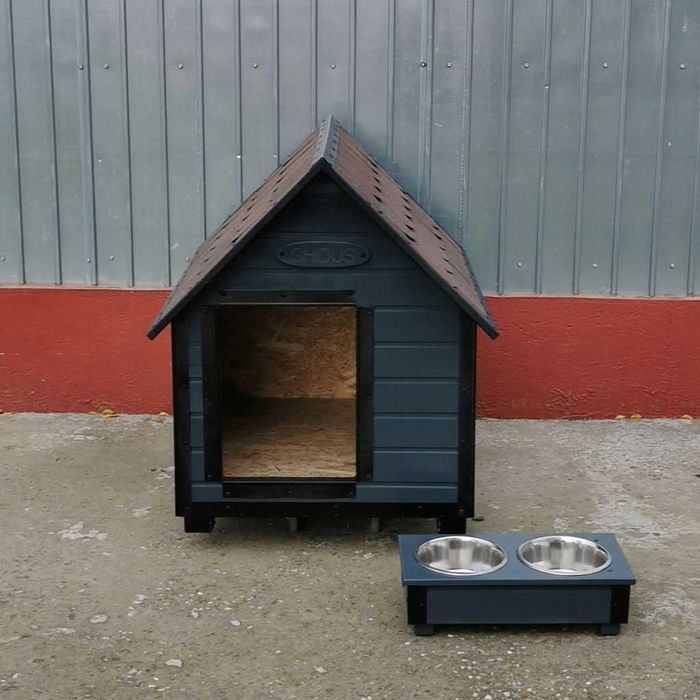 Cusca Caine Izolata Gri Antracit cu Extra Profile Metalice GHIDUS