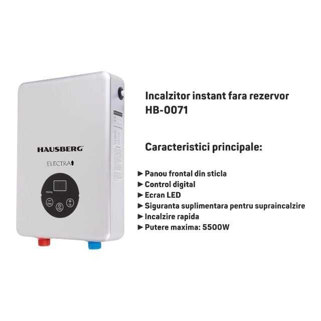 Incalzitor instant fara rezervor Hausberg HB0071,putere max 5500W 220v