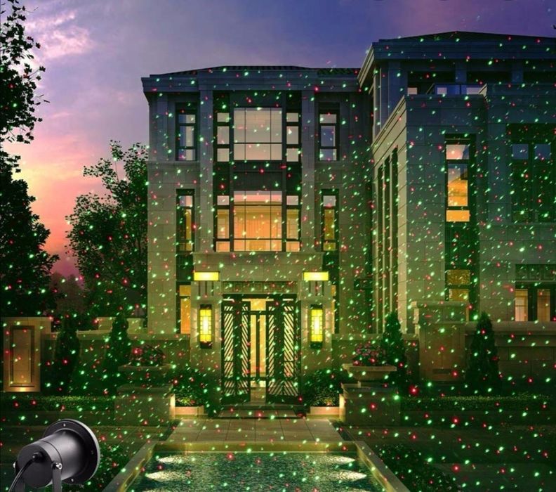 Коледен  прожектор  фенер лазер влагоустойчив