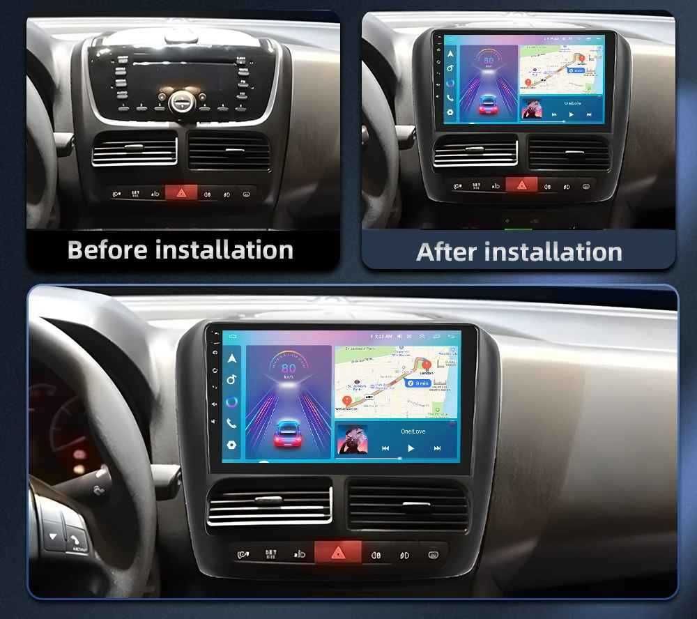 Fiat Doblo 2 2010 - 2014 Мултимедия Навигация Android