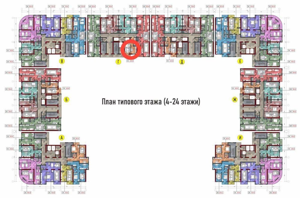 Продается квартира в ЖК Венеция / мечеть Минор