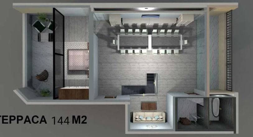 Яккасарай Новостройка ЖК Airport House 5-6/9-10/10,250м2.Двухуровневая