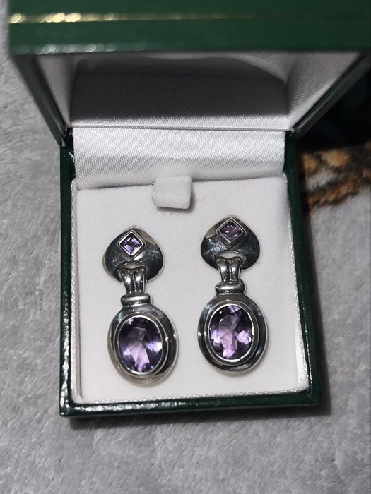 Cercei din argint cu piatra semipretioasa