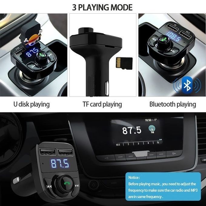X8 Фм радио трансмитер и usb зарядно за кола handsfree bluetooth авто