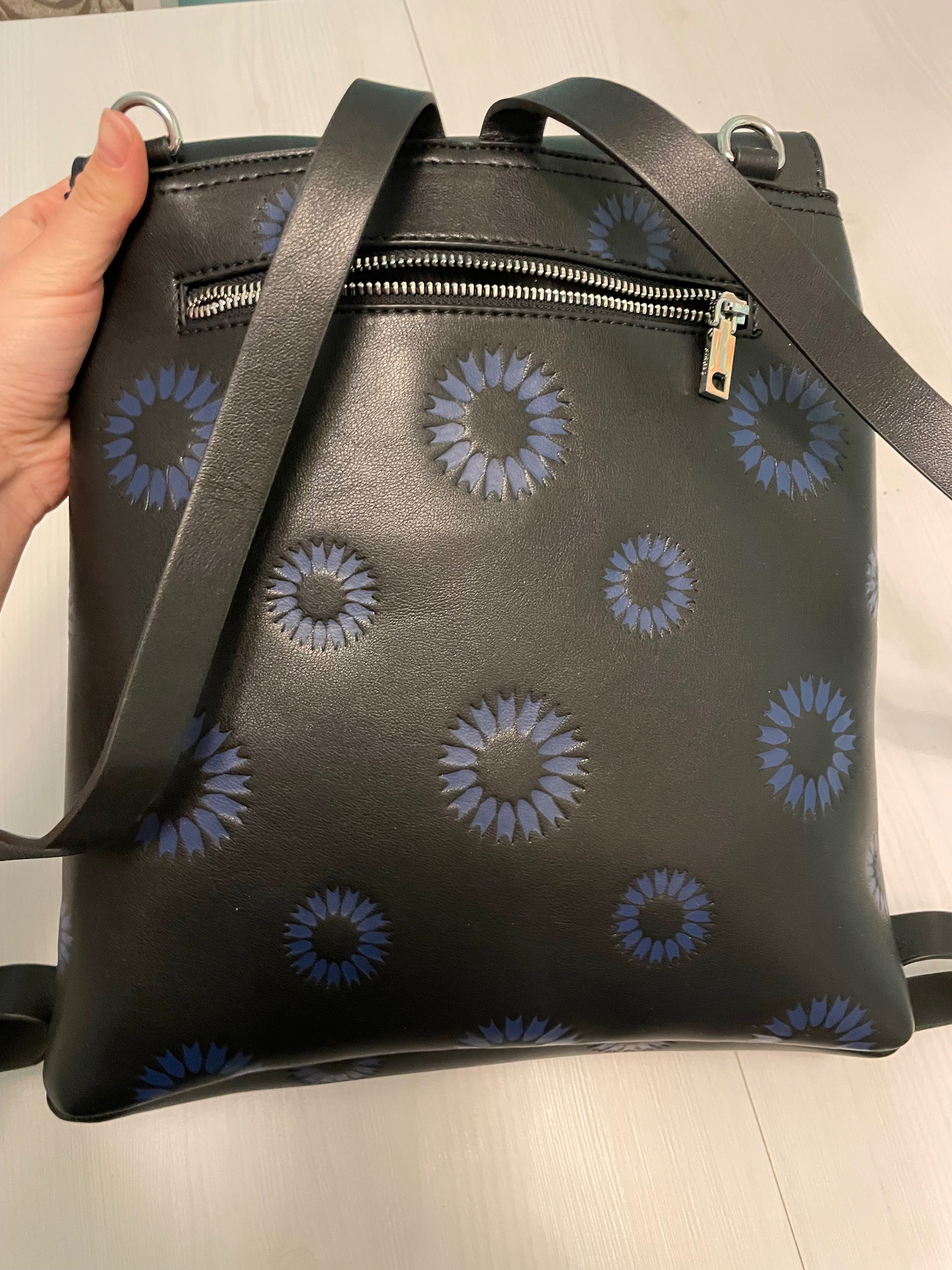 DESIGUAL раница от еко кожа с флорален десен
