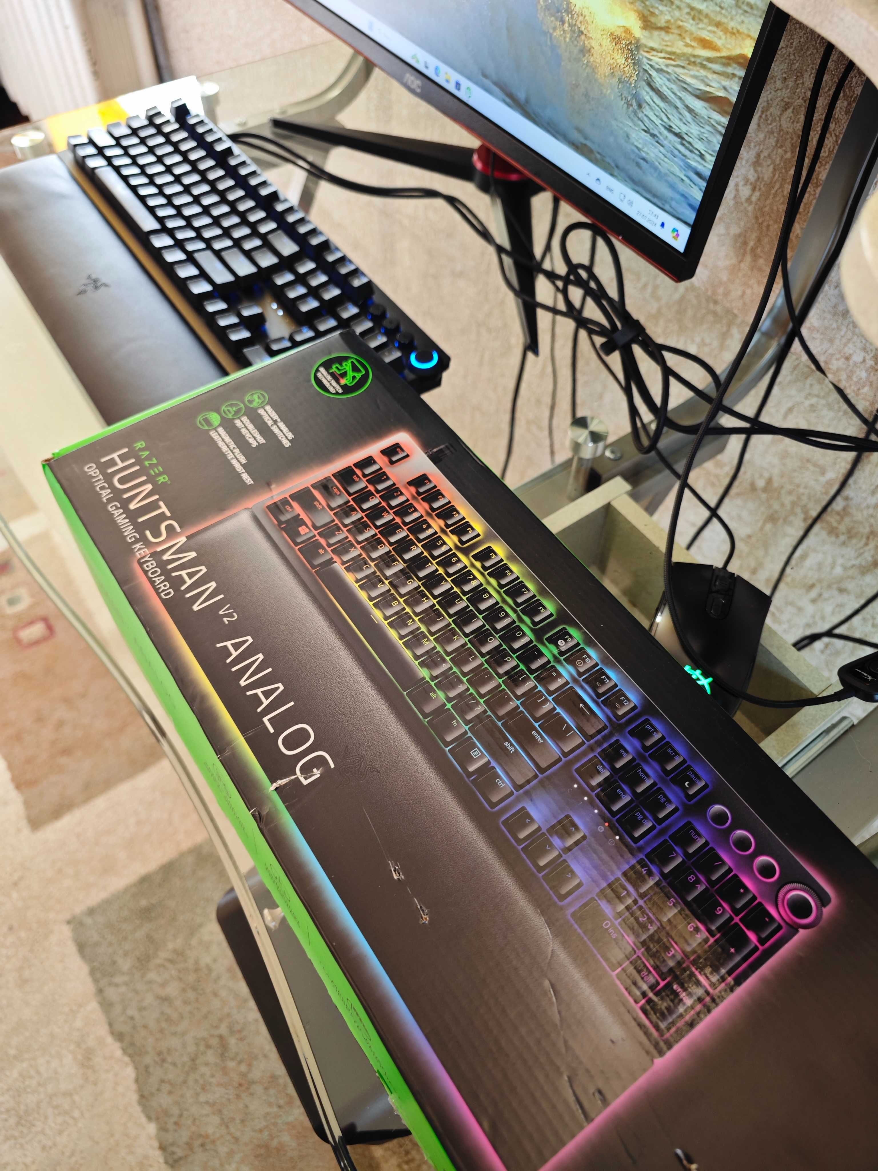Игровая клавиатура "Razer Huntsman V2 Analog", оптико-механическая!