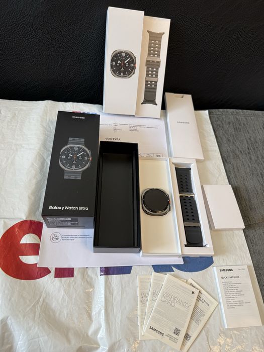 КАТО НОВ 47mm Samsung Watch Ultra Emag Гаранция 2027 Titanium Silver