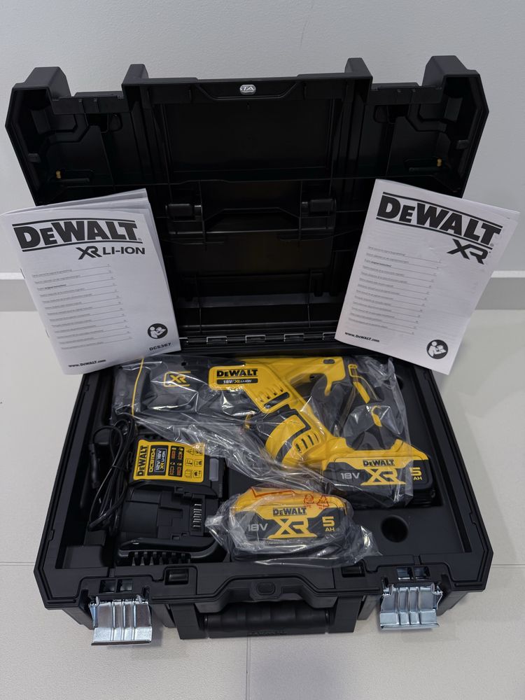 Dewalt DCS367P2, fierastrau sabie cu acumulator de 5ah 18v