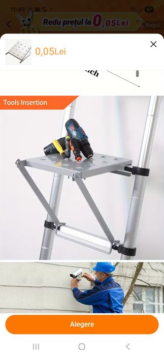 Platformă scară demontabilă