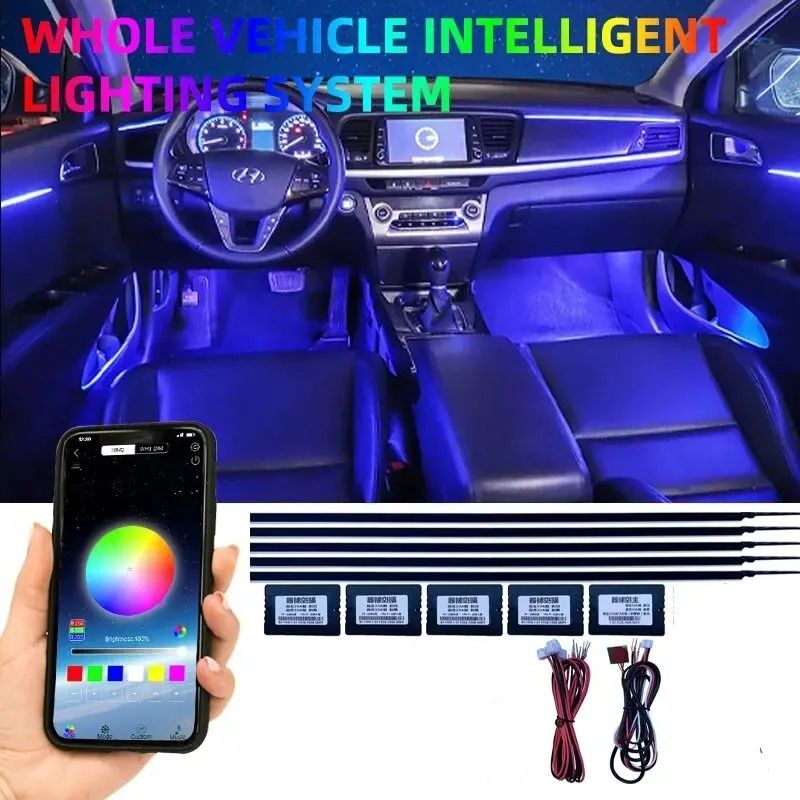 Vand chit lumini ambientale RGB Acrilice 6 in 1