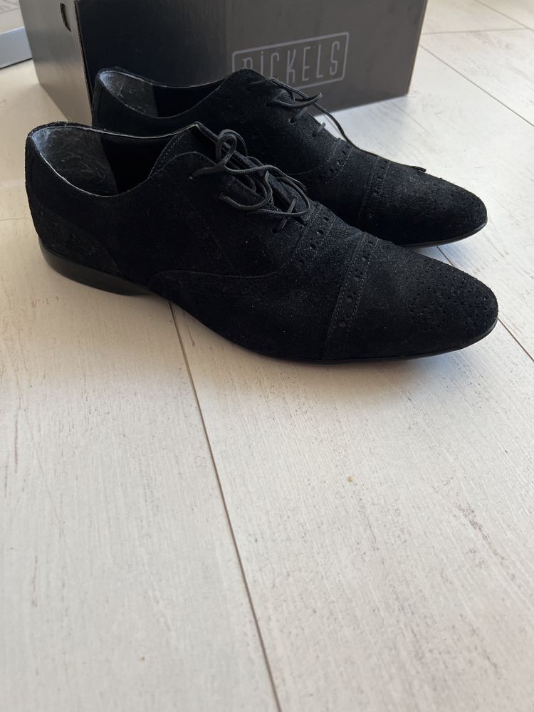 Мъжки велурени официални обувки Nikels