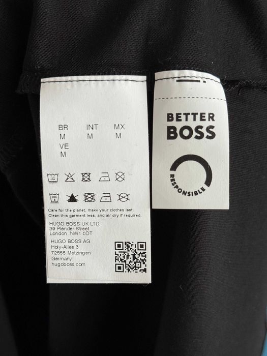 Нова автентична черна тениска Boss специална колекция за мъже размер M