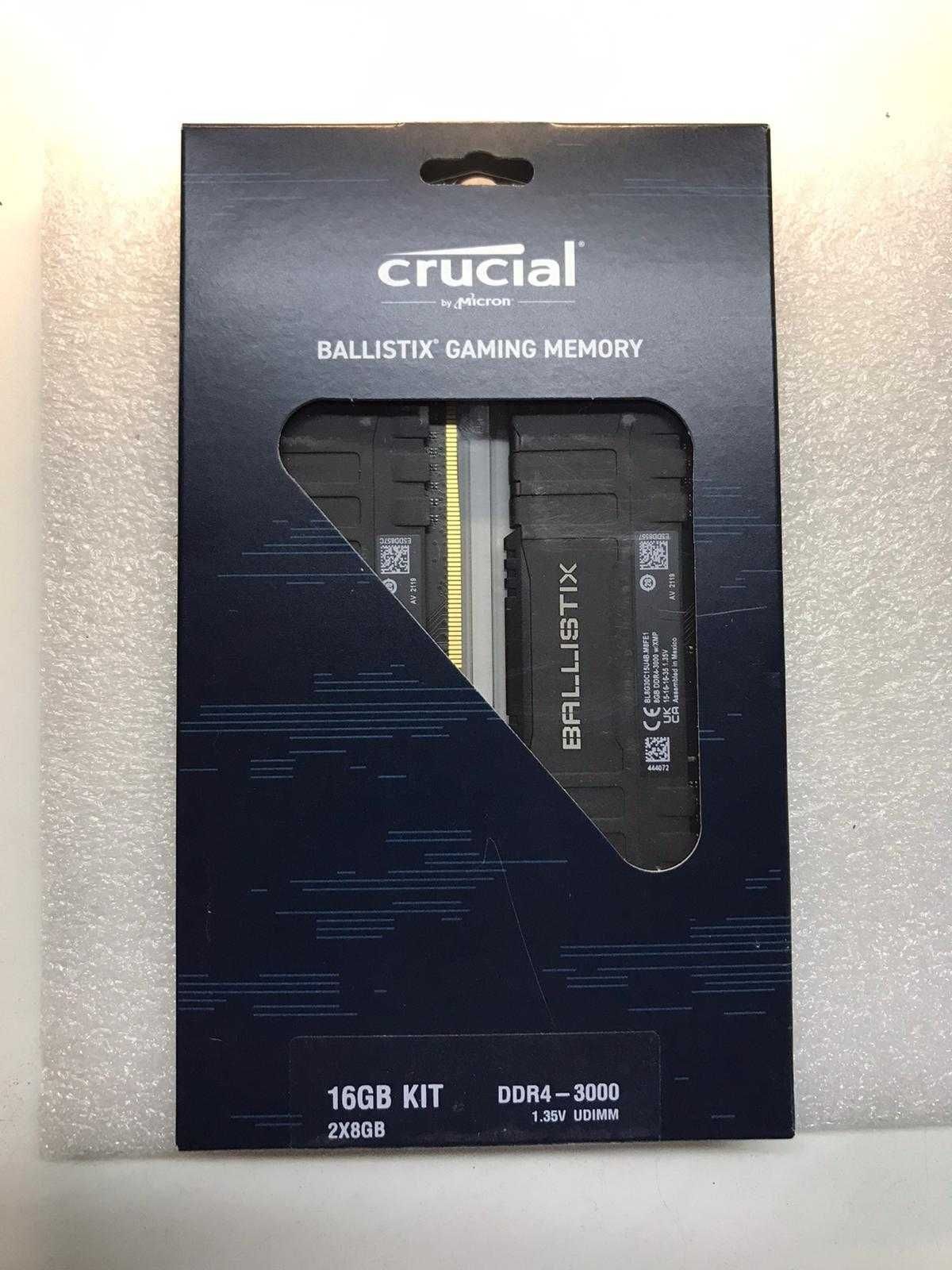 Memorie Crucial Ballistix, 16GB DDR4,2x8gb,3000mh,sigilat