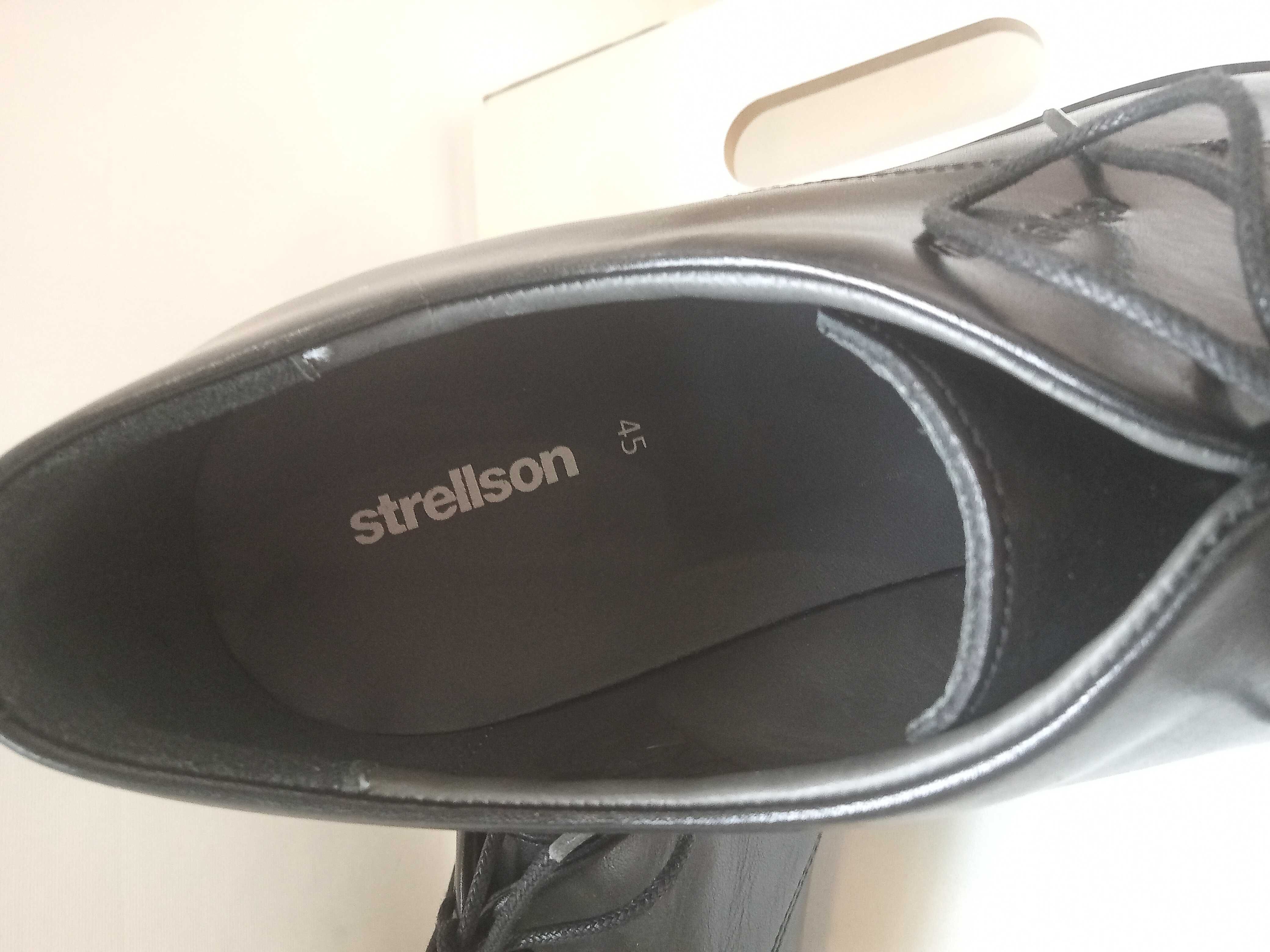 Pantofi derby 46 cap toe premium Strellson piele naturala moale NOI