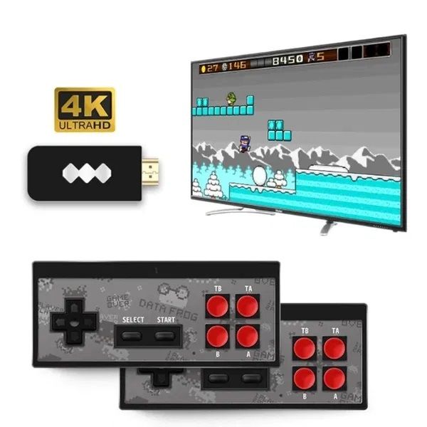 Ретро TV игра конзола с размерите на флашка 1800 игри безжична 4K HDMI