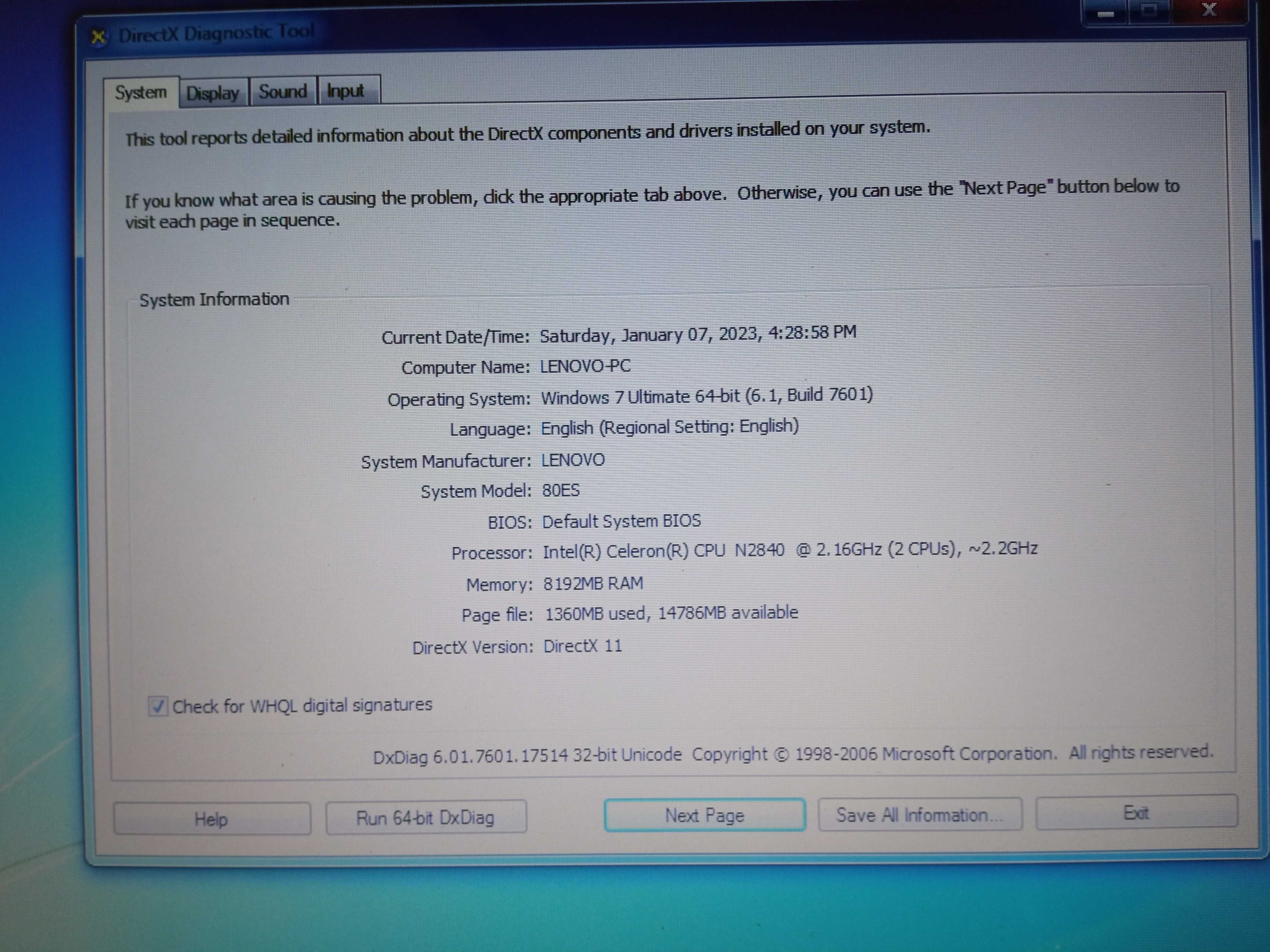 Laptop Lenovo Hdd de 1 Tb, memorie Ram 8 Gb