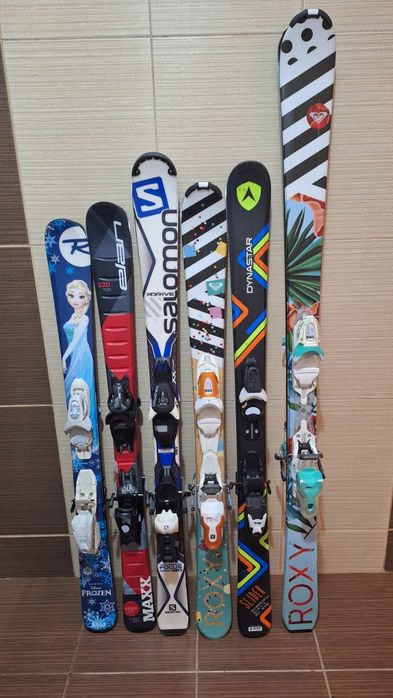 Schiuri 120cm elan maxx -clapari ski bete-set schi copii