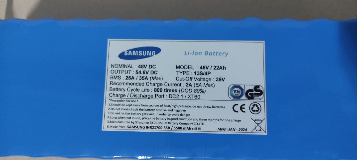 Baterie / Acumulator SAMSUNG Li-Ion 48V/22Ah (Model 2024)