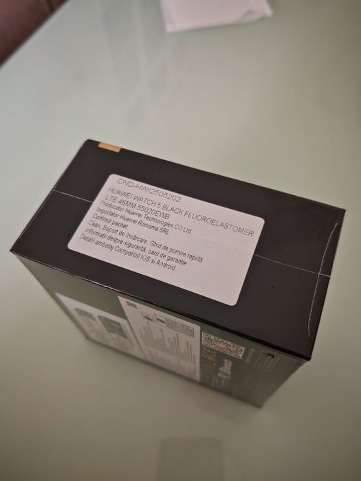 Huawei watch 5 Black, 46mm, nou, sigilat, factură, garanție 2 ani