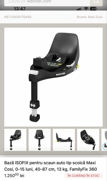 Baza isofix Maxi cosi 360