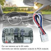 Adaptor convertor semnal High-Low rca activ subwoofer statie auto
