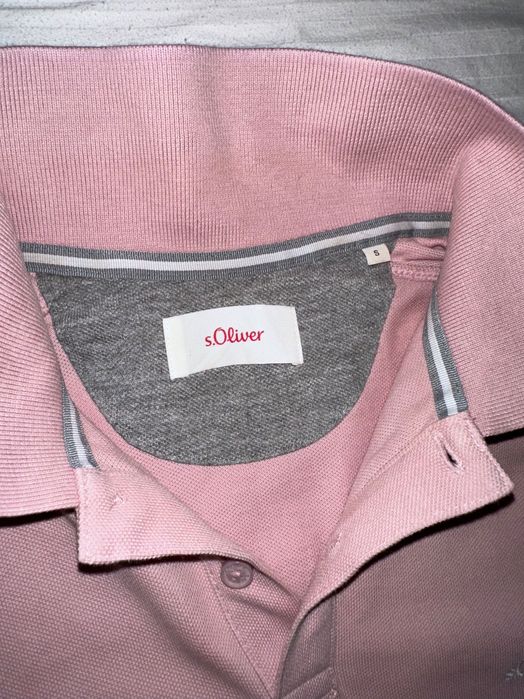 Tricou Polo din bumbac S. Oliver | Roz | Casual & Elegant| Mărimea S