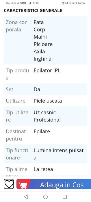 Epilator IPL EvoSmart™ RX, Pentru Epilare definitiva